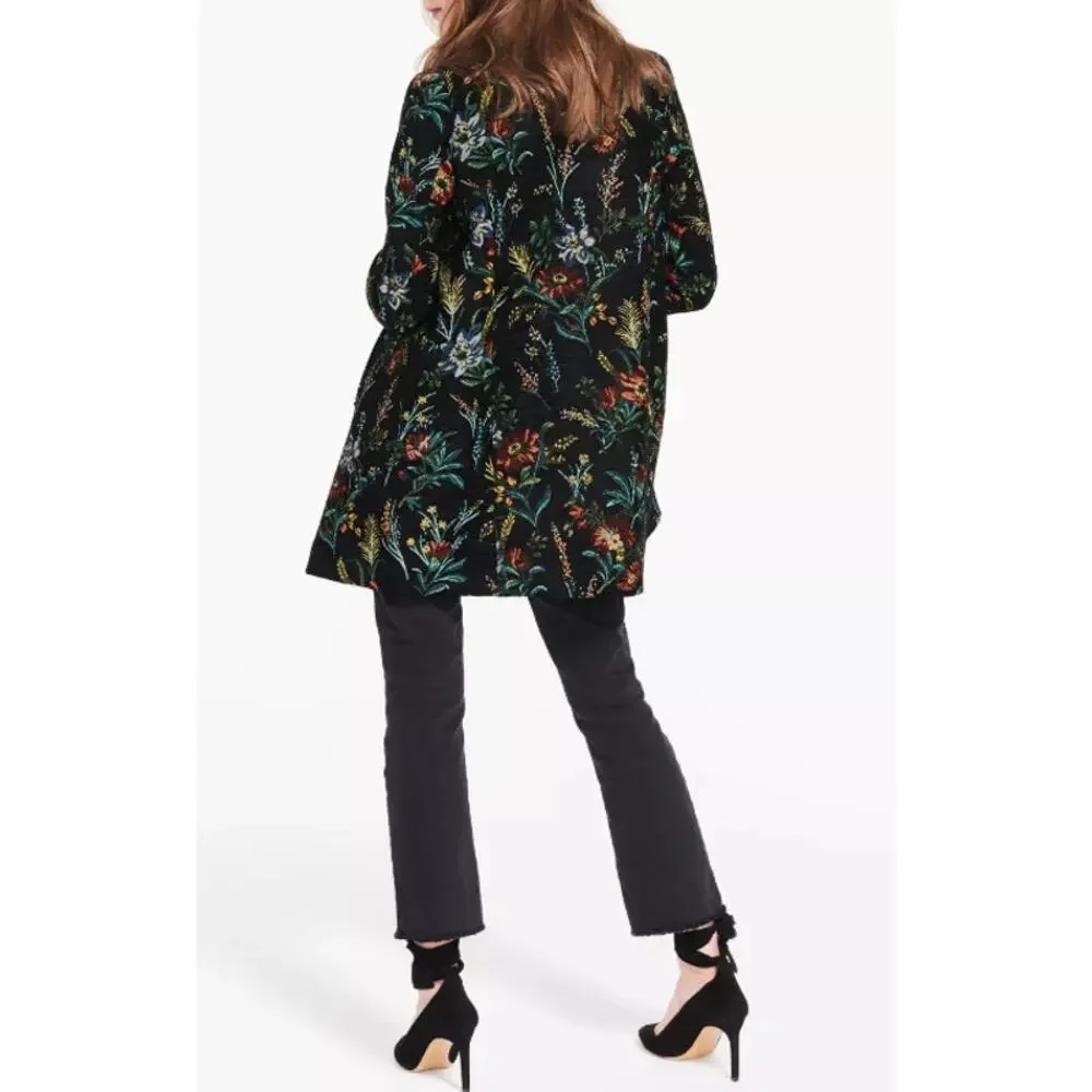 Ba&sh Wylie Floral Tapestry Coat Double Breasted Jacquard Brocade Jacket, XS - Picture 5 of 16